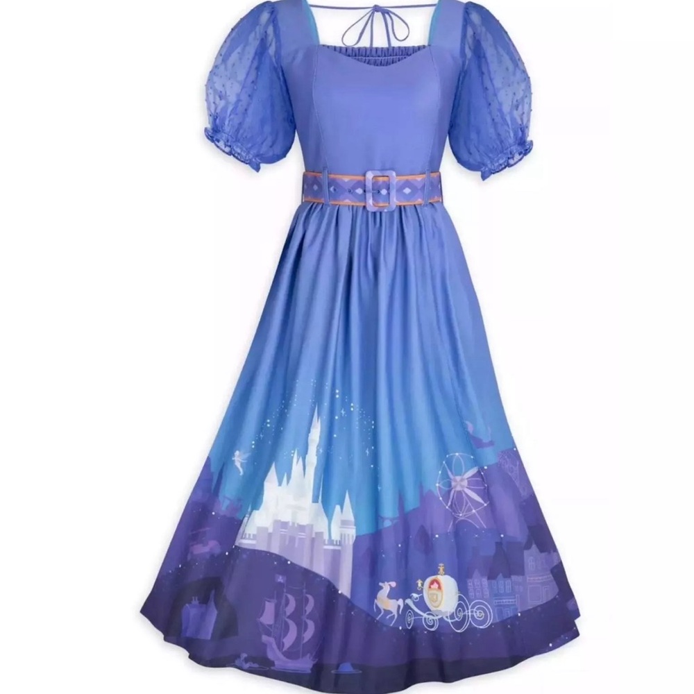D23 New Disney Dress Womens Blue Cinderella Castle Her Universe Ashley Taylor SM